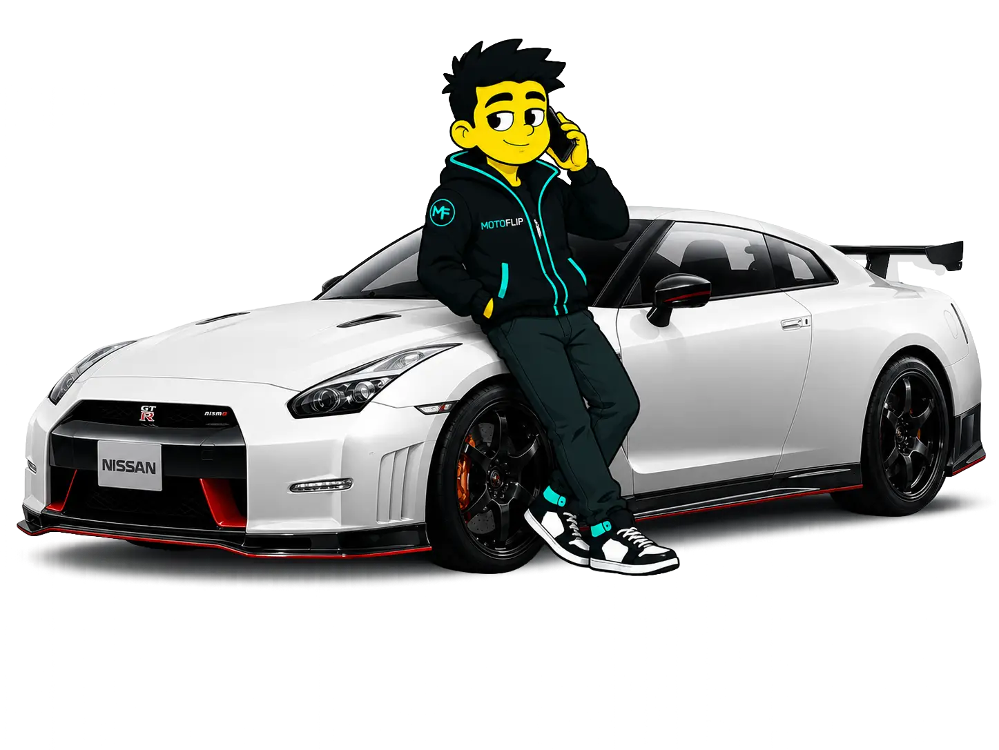 Max with car - MOTOFLIP